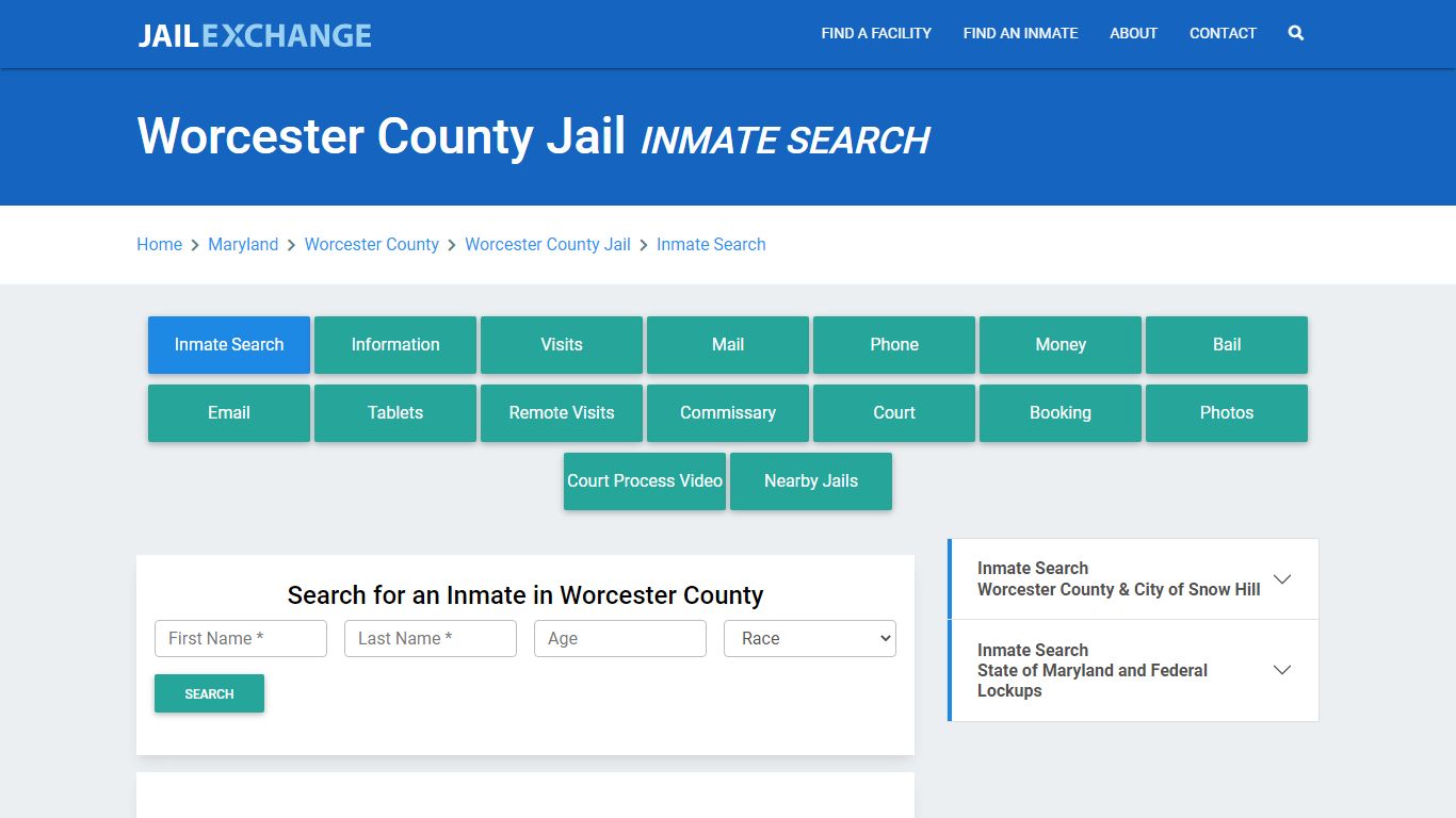 Worcester County Jail, MD Inmate Search: Roster & Mugshots